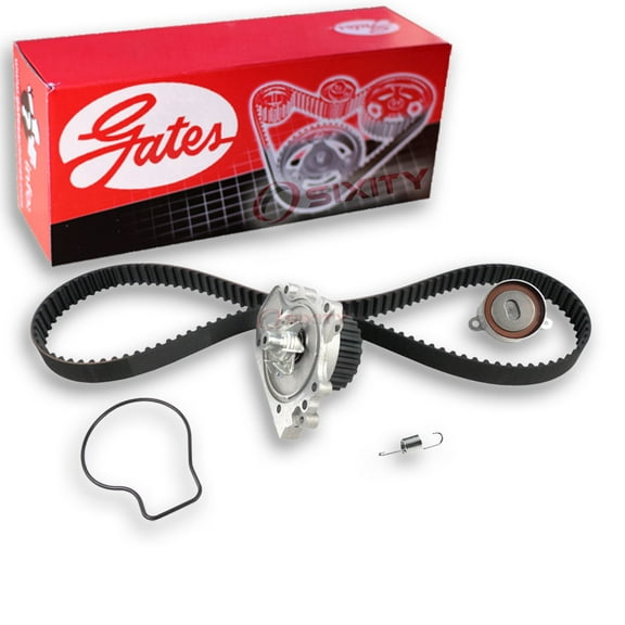 Gates PowerGrip Timing Belt Kit w Water Pump compatible with Acura Integra 1.8L L4 1996-2001