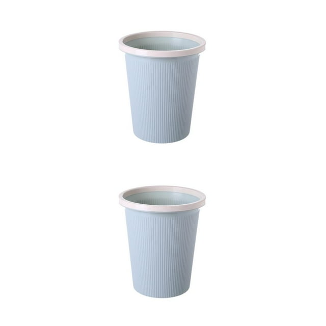 Justharion Light And Durable Storage Bin For Home Surface Stripe Design Storage Basket Nordic Blue 23*25*17cm 2Set