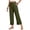 1# Green, variant on Linen Pants for Women Petite Wide Leg Baggy Elastic Waist Flowy Palazzo Casual Pants with Pockets Beach Travel Trousers Pull On Black 2XL