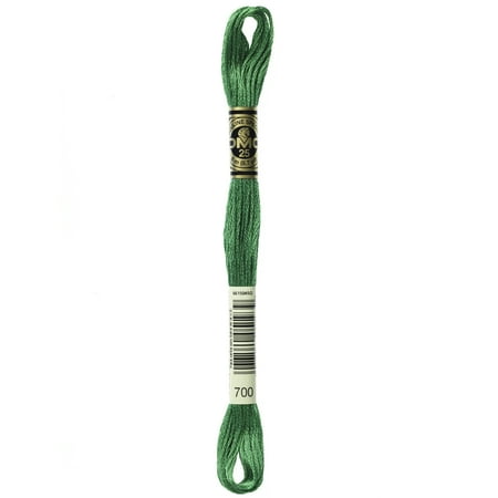 DMC Mouline 117-700 Six-Strand Embroidery Thread,Bright Green, 8.7-Yards