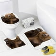 thumbnail image 2 of GZHJMY Bathroom Mat set of 3， Bear 3 Pieces Bath Mats Set for Bathroom, Vintage Style Non-Slip Washable Cover Floor Rug Decorations for Kitchen Bathroom Bedroom, 2 of 6