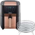 thumbnail image 2 of TOYTEXX 6Qt Air Fryer, Navy - Digital, Viewing Window, 6 Cooking Settings, Shake Alert, Auto Shut Off, 2 of 6