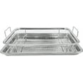 thumbnail image 2 of GoXteam Air Fryer Basket for Oven - Stainless Steel Baking Sheet with Wire Rack, Nonstick Crisper Tray Air Fry Crispy Grill Pan Set for Fries/Bacon/Chicken Cooking Baking Cooling (12.8 x 9.6 Inch), 2 of 7