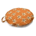 thumbnail image 1 of Floral Round Floor Cushion with Handle, Pastel Flowering Lily Blossoms Botanical Shabby Petals Gardening Beauty, Pillow for Living Room & Dorms, 18" Round, Dark Orange and Cream, by Ambesonne, 1 of 4