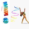 thumbnail image 3 of Jiaroswwei Rhythmic Gymnastics Ribbon Vibrant Color Extra Soft Smooth Flexible Dancer Wand Twirling Dance Streamer for Kids, 3 of 7