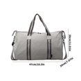 thumbnail image 3 of Sports Gym Bag for Women Girls Travel Duffle Bag Lightweight Carry on Weekender Bag Water Resistant Overnight Bag Gifts Gray, 3 of 4
