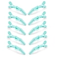 thumbnail image 3 of 10pcs/set Multicolor Croc Clips Transparent Plastic Hairdresser Clips Hair Styling Sectioning Barrettes Professional Non Slip Alligator Clips Salon DIY Accessories Hairpins (10pcs-Cyan), 3 of 5