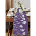 thumbnail image 2 of Hokiten Table Runners 70 Inches Long Dress Scarves, Purple Flower Farmhouse Coffee/Dining/Kitchen Table Decor, Holiday Table Runner, Country Garden Floral Aesthetics Plant 13x70 Inch, 2 of 7
