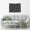 thumbnail image 6 of Bingfone Black White Leaves Tapestry Wall Hanging Decor for Living Room Bedroom Dorm Classroom Office Decor 29x37 Inch, 6 of 8