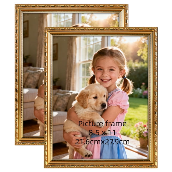 8.5x11 Picture Frames for Home Decor, Wall Hanging and Tabletop Display (2 pack)