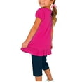 thumbnail image 5 of ZOYOEN Girls Ruffle Cotton T Shirts- Casual Short Sleeve Soft Summer Kids Fashion Tops Hot Pink Size 8, 5 of 8