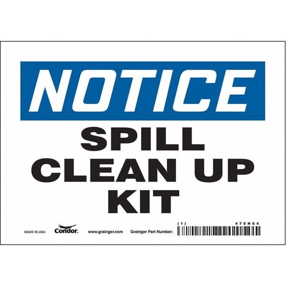 Condor Safety Sign,5 in x 7 in,Vinyl 470N64