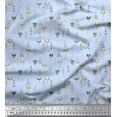 thumbnail image 1 of Soimoi Poly Georgette Fabric Artistic Tree,Reindeer & Fox Face Kids Print Fabric by Yard 52 Inch Wide, 1 of 3