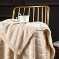 thumbnail image 2 of Bertte Throw Blanket Super Soft Cozy Warm Blanket 330 GSM Lightweight Luxury Fleece Blanket for Bed Couch- 50"x 60", Light Beige, 2 of 7