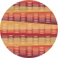 thumbnail image 1 of Ahgly Company Tapis Rond Lavable en Machine Intérieur Transitionnel Orange, 4 Pieds Rond, 1 of 7