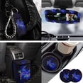 thumbnail image 3 of Jeiento Sea Turtle Car Accessories Sets 13 Pack with Car Seat Protector Steering Wheel Cover Seatbelt Covers Trash Can Rearview Mirror Cover Cup Coasters Key Chain Chapstick Holder Auto Decor, 3 of 7