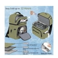thumbnail image 2 of Cooler Backpack Insulated Backpack Cooler Leakproof Double Deck Cooler Bag Green, 2 of 9