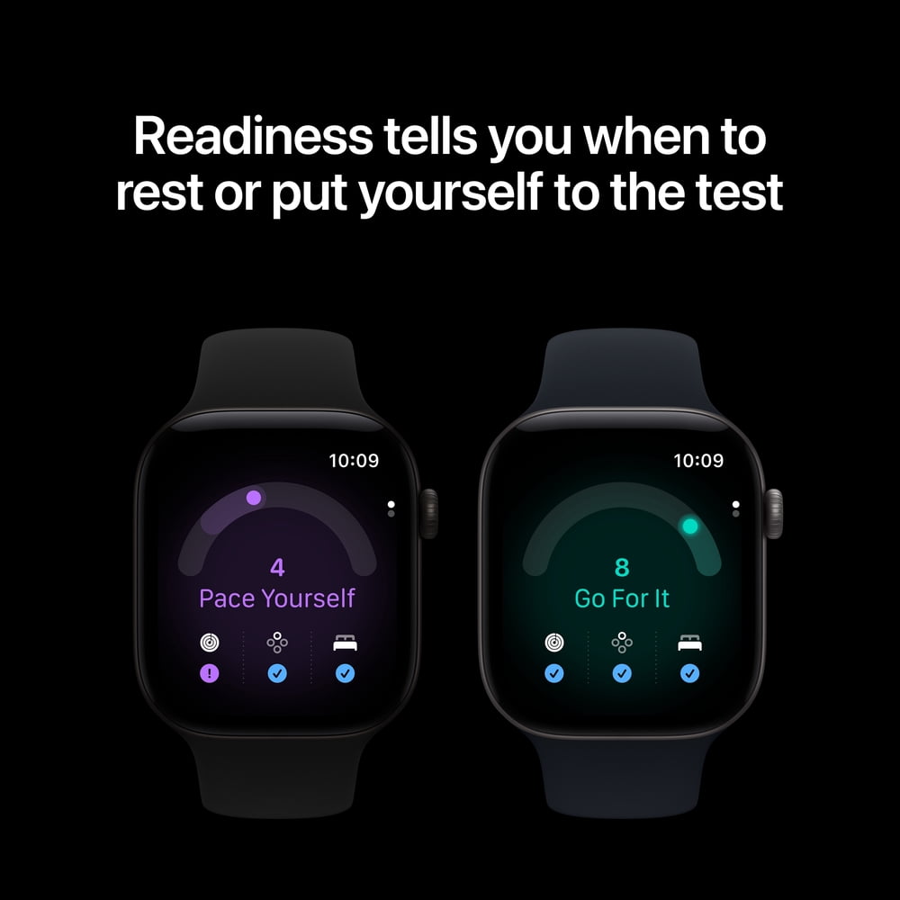 Apple Watch Series 12 GPS 46mm Space Gray Aluminum Case with Navy Blue Sport Band - M/L