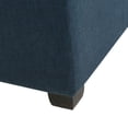 thumbnail image 2 of Carlsbad Dark Blue Fabric Storage Ottoman, 2 of 7