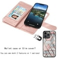 thumbnail image 6 of iPhone 15 Pro Max Case,for iPhone 15 Pro Max Wallet Phone Case,Takfox PU Leather Magnetic Detachable Card Holders Shockproof Kickstand Protective [Flip Folio Cover] for iPhone 15 Pro Max - Marble, 6 of 9