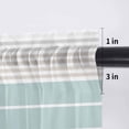 thumbnail image 5 of Teal Aqua Stripes Valance Curtains for Kitchen/Living Room/Bathroom/Bedroom Window, Rod Pocket Small Topper Half Short Window Curtains Voile Sheer Scarf, Modern Ombre Abstract Aesthetics 42"x12", 5 of 8