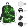thumbnail image 2 of Fuzoiu Green Lightning Print Lightweight Daypack,Weekender Bag for Men and Women, Travel Backpack with Padded Straps for School, Travel & Work, 2 of 7