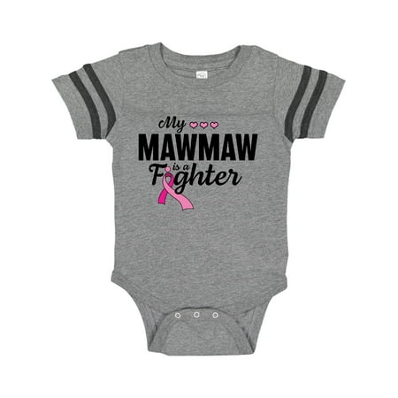 

Inktastic Breast Cancer Awareness My Mawmaw is a Fighter Gift Baby Boy or Baby Girl Bodysuit
