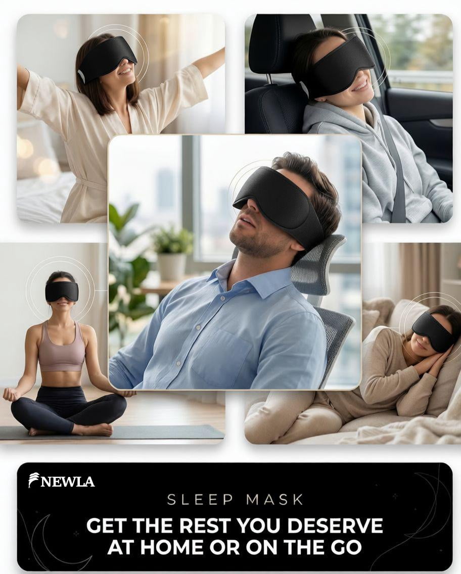 Eye Mask Sleep, Weighted Sleep Mask with Full Blackout Coverage, 3D Contoured Cups, Zero Eye Pressure Fit, Soft Breathable Fabric for Home Sleep, Airplane Travel, Yoga, for Women and Men