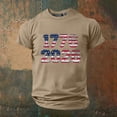 thumbnail image 2 of Rggeeun Men'S T-Shirts Red White And Blue Stripes 1776-2026 Graphic Print Short Sleeve Crew Neck Casual Comfortable For 4th Of July Pool Party Vintage Tee,Coffee,L, 2 of 4