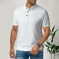 thumbnail image 2 of Men's Casual Seamless Short-Sleeve Polo Shirt with Flip Collar, 2 of 16