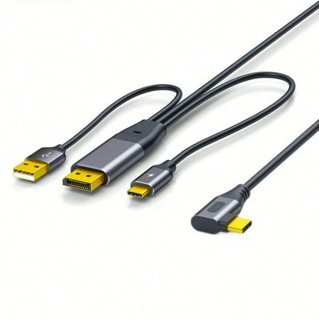 USB C To DisplayPort Converters Video Cable 4K@60Hz Touch Control Enableds For Portable Monitors VR Gaming Devices