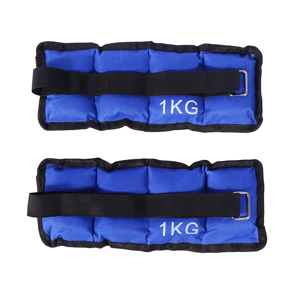 2xGoshpping 1kg Wrist Ankle Adjustable Weights Wraps Straps Fitness Gym Exercise