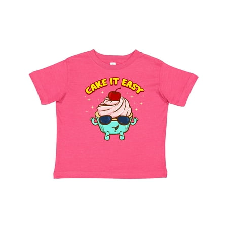 

Inktastic Cupcake Funny Cake It Easy Gift Toddler Boy or Toddler Girl T-Shirt