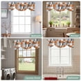 thumbnail image 6 of Tie Up Valance for Windows Burnt Orange Gray Geometric Curtains Valances Rod Pocket Valance Window Treatments Abstract Mid Century Balloon Curtains for Kitchen Living Room Bedroom 42x12 Inch, 6 of 9