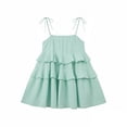 thumbnail image 5 of HJYCHN Kids Dress Spaghetti Strap Tiered Cake Maxi Dress with Bohemian Style for Back to School Dresses for Girls 14 Years, 5 of 6