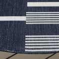 thumbnail image 4 of SAFAVIEH Beach House Quinn Geometric Indoor/Outdoor Area Rug, Navy/Ivory, 6'7" x 6'7" Round, 4 of 9