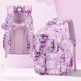 thumbnail image 4 of Butterfly Floral Print Polyester Backpack, Lightweight Large Capacity Casual Daypack with Padded Adjustable Shoulder Straps, Wear Resistant Storage Bag for Daily Commuting & Travel, 4 of 9