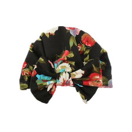 Toddler Girl Floral Turban Bow Cap Hospital Beanie Soft (Best Bag For Hospital Delivery)