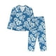 thumbnail image 1 of Fotbe Leaves And Flowers Conjunto de Pijama de Manga Larga para Mujer con Estampado, Ropa de Dormir de 2 Piezas, Conjunto de Casa Suave y Cómodo con Bolsillos-Medium, 1 of 7