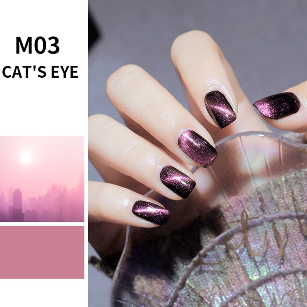Cat Eye Nail Polish Colorful Nail Art Gel Long-Lasting Manicure Glue for  Women 136 - Walmart.com