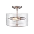 thumbnail image 2 of 2710-BN-Millennium Lighting-Verlana - 2 Light Semi-Flush Mount-10 Inch Tall and 11 Inch Wide-Brushed Nickel Finish, 2 of 9