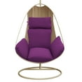 thumbnail image 4 of ToppiJoy 19.7*18.5in Swing Egg Chair Cushion with Ties Overstuffed Light, Detachable Hanging Basket Seat Cushion Washable Thicken Patio Hanging Egg Chair Cushion (Purple), 4 of 13