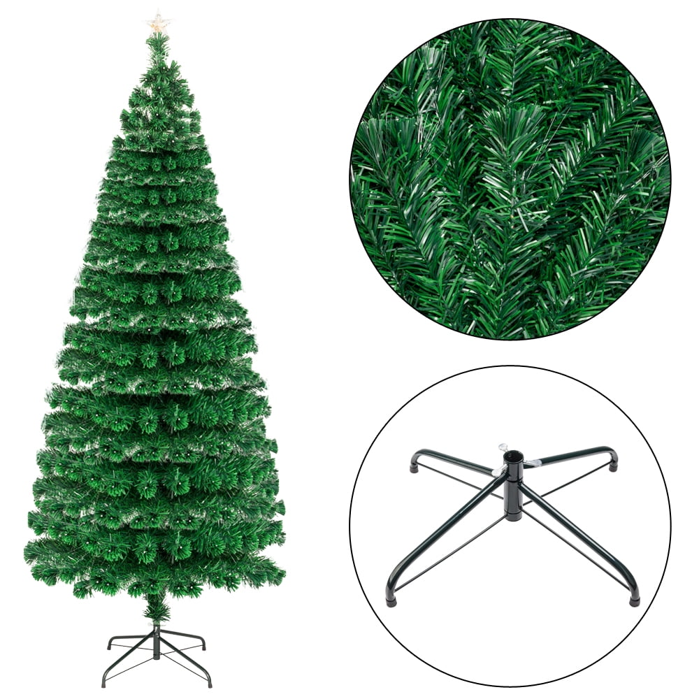 Private Jungle 7.5ft Fiber Optic Artificial Christmas Pine Tree, Holiday Party Christmas Tree Decorations