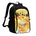 thumbnail image 1 of Easygdp Honey Bee Mochila para Laptop de Viaje con Puerto USB, Mochila para Laptop con Puerto de Carga USB para Mujeres y Hombres, 1 of 7