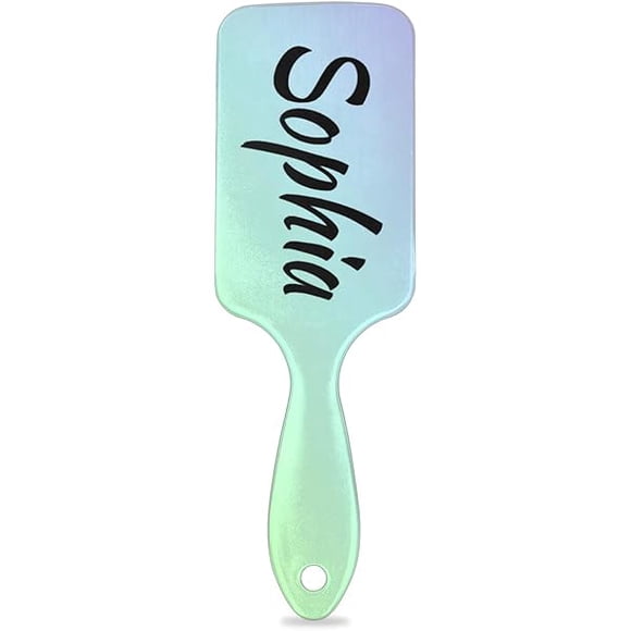 wonima11 Personalized Detangler-Hair-Brush for Girls-Women,Glides Through Tangles Comb,Custom Name Cute Hair Brushes,for All Hair Types Wet/Dry/Curly/Thick Hair,Mixed Color Series Style 17