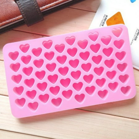 Heart Mini Snack Tray - DIY Heart Chocolate Mold, Silicone Mini Square Chocolate Cookie Mold Heart Cube Tray