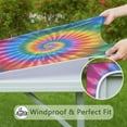 thumbnail image 6 of Rainbow Tie Dye Mandala Pattern Square Fitted Tablecloth with Elastic Edge,Square Table Cover,Washable Elastic Table Cover for Home Kitchen Party Decor 34"x34", 6 of 6