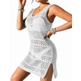 thumbnail image 3 of Maillots de Bain pour Femmes Sorties de Plage 2025 Été Crochet Ajouré Tricot Robe de Plage Blanche P, 3 of 8