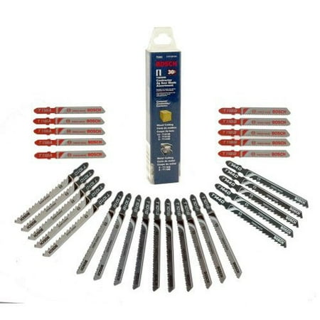 Jigsaw Blade Set,1-1/2 In. L,T-Shank BOSCH T30C