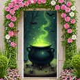 thumbnail image 3 of Green Smoke Halloween Cauldron Banner Spooky Spider Potion for Halloween Party Haunted House Decoration, 3 of 9